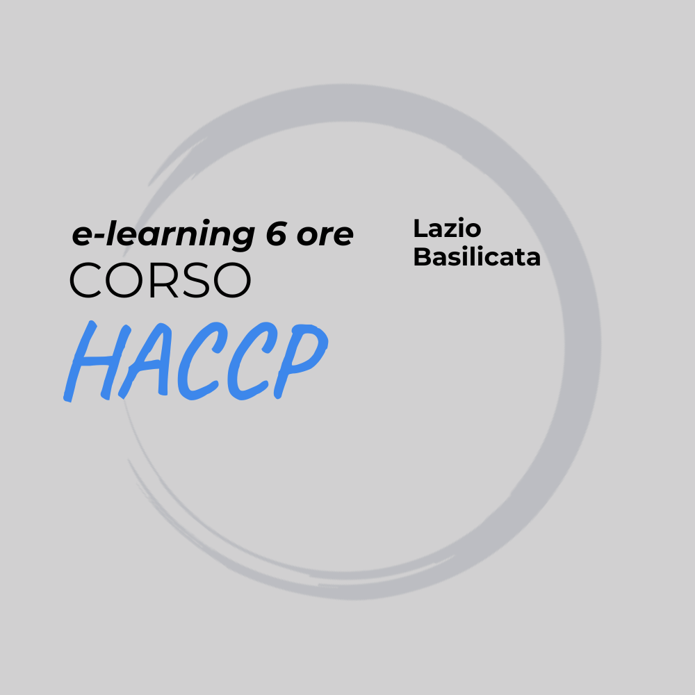 Corso HACCP online 6 ore per addetti alla manipolazione alimenti Lazio e Basilicata