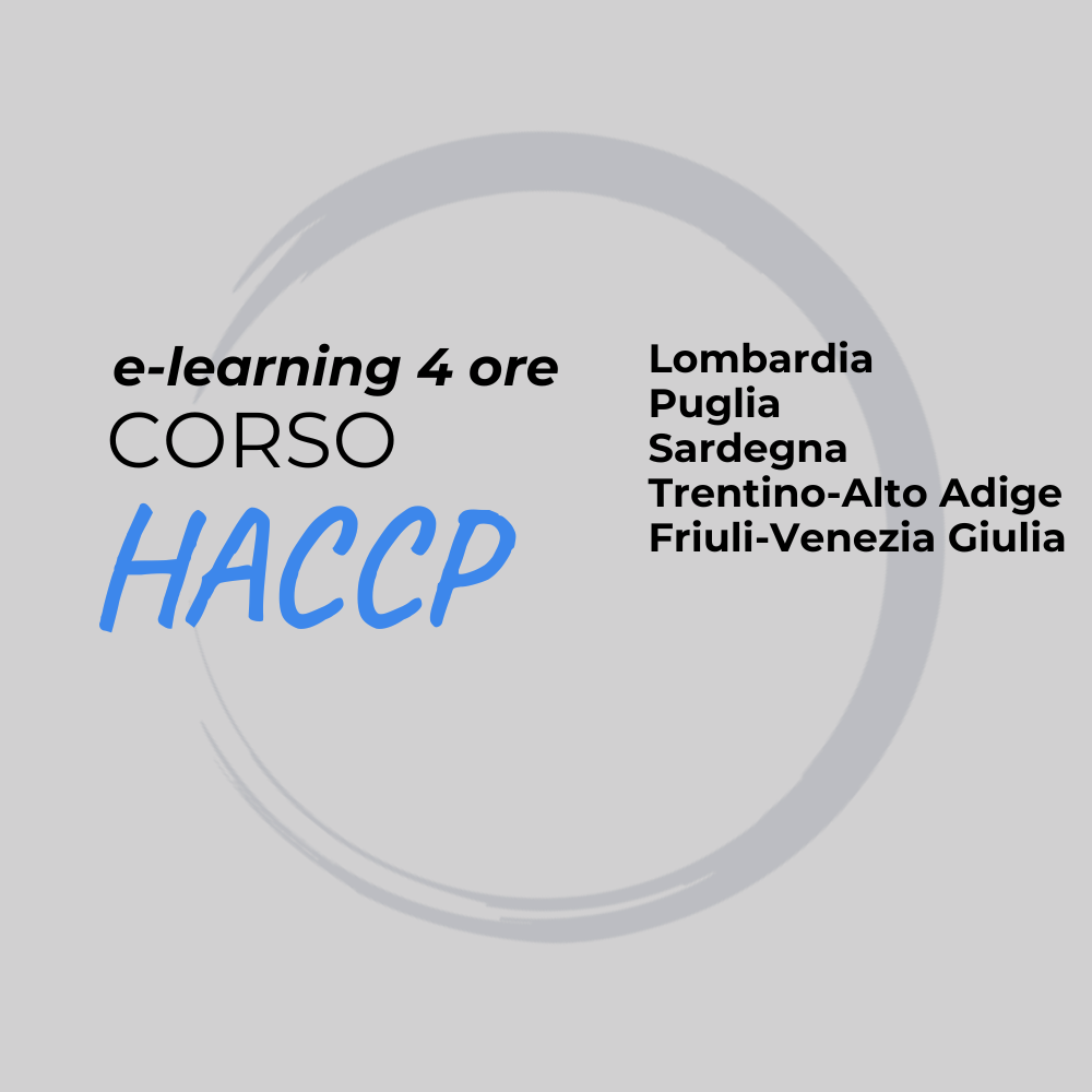 Corso HACCP online 4 ore Lombardia, Puglia, Sardegna, Trentino-Alto Adige e Friuli-Venezia Giulia
